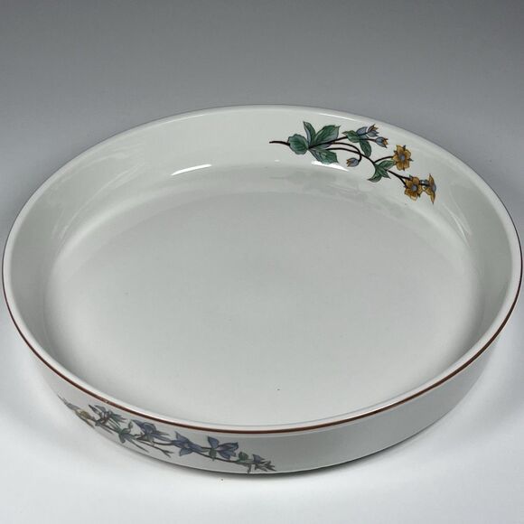 10" Round Pie Quiche Baking Dish Floral Casserole Citation By Woodhill - Picture 4 of 9